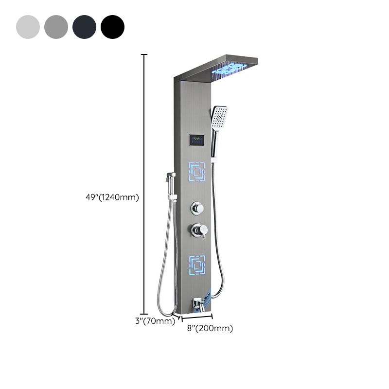 Shower Shower Set Digital Display Temperature Control Shower Wall Mounted Clearhalo 'Bathroom Remodel & Bathroom Fixtures' 'Home Improvement' 'home_improvement' 'home_improvement_shower_faucets' 'Shower Faucets & Systems' 'shower_faucets' 'Showers & Bathtubs Plumbing' 'Showers & Bathtubs' 1200x1200_bf628039-4bbb-486a-9aeb-f4fc5983c312