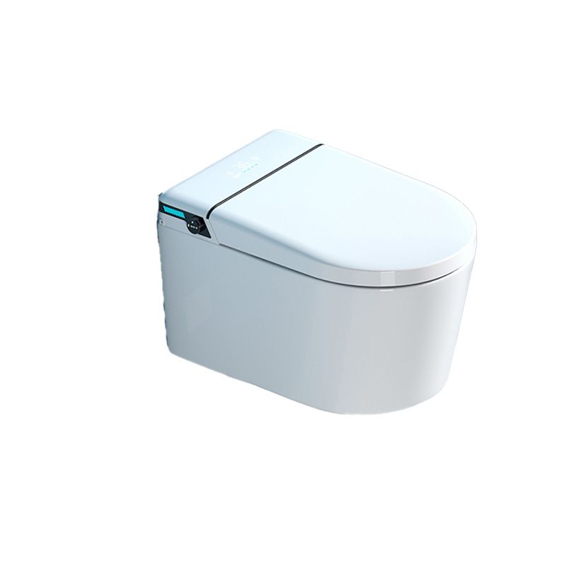 Elongated Wall Hung Toilet Set Foot Sensor Ceramic Wall Mounted Bidet in White Clearhalo 'Bathroom Remodel & Bathroom Fixtures' 'Bidets' 'Home Improvement' 'home_improvement' 'home_improvement_bidets' 'Toilets & Bidets' 1200x1200_bf6405b8-0b5f-4c75-94af-f05f4461e91c