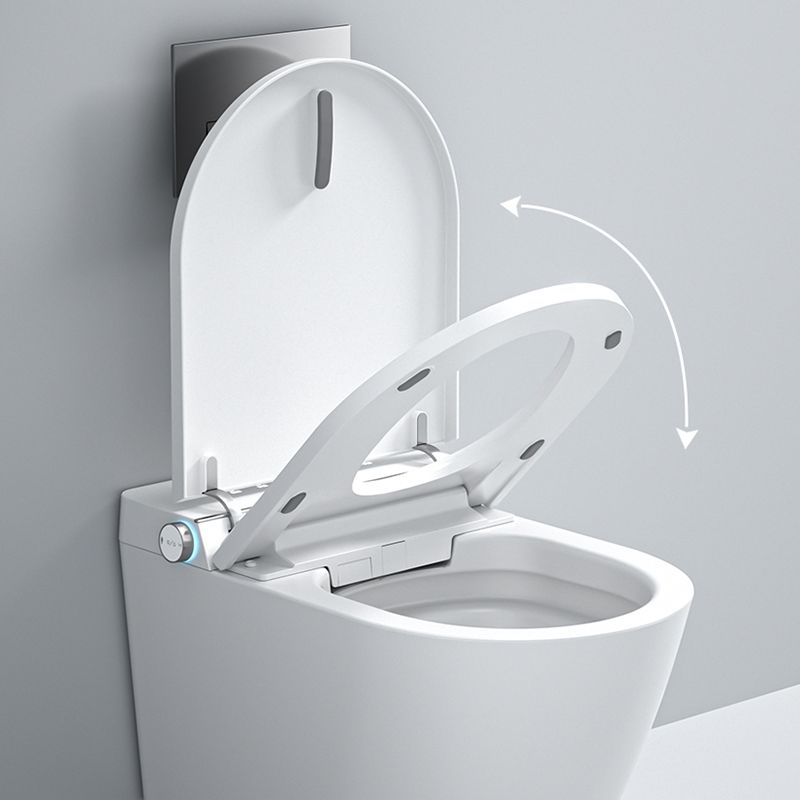 White Ceramic Wall Hung Toilet Set with Temperature Control Elongated Clearhalo 'Bathroom Remodel & Bathroom Fixtures' 'Bidets' 'Home Improvement' 'home_improvement' 'home_improvement_bidets' 'Toilets & Bidets' 1200x1200_bf976486-0e1c-47b4-a362-954764610864