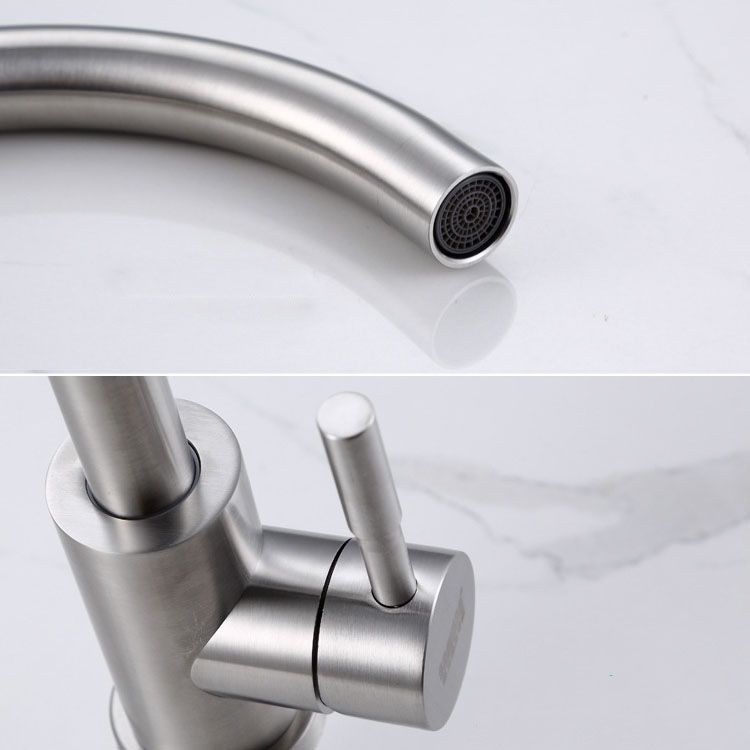 Modern 1-Handle Faucets 304 Stainless Steel with Water Dispenser Standard Kitchen Faucets Clearhalo 'Home Improvement' 'home_improvement' 'home_improvement_kitchen_faucets' 'Kitchen Faucets' 'Kitchen Remodel & Kitchen Fixtures' 'Kitchen Sinks & Faucet Components' 'kitchen_faucets' 1200x1200_bfa6ebb6-05c5-4622-8f55-e8e4a4210b1a