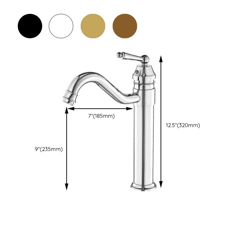 Lever Handle Basin Lavatory Faucet Farmhouse Circular Bathroom Faucet Clearhalo 'bathroom_sink_faucets' 'Conjunta de Baño y Conjunta de Grifo' 'Coronamiento de Baño y Dispositivo de Baño' 'Grifo del lavabo del baño' 'Hogar' 'home_improvement' 'home_improvement_bathroom_sink_faucets' 'Mejoras para el hogar' 1200x1200_bffcae2a-360f-41c5-a216-6351d49a7c2f