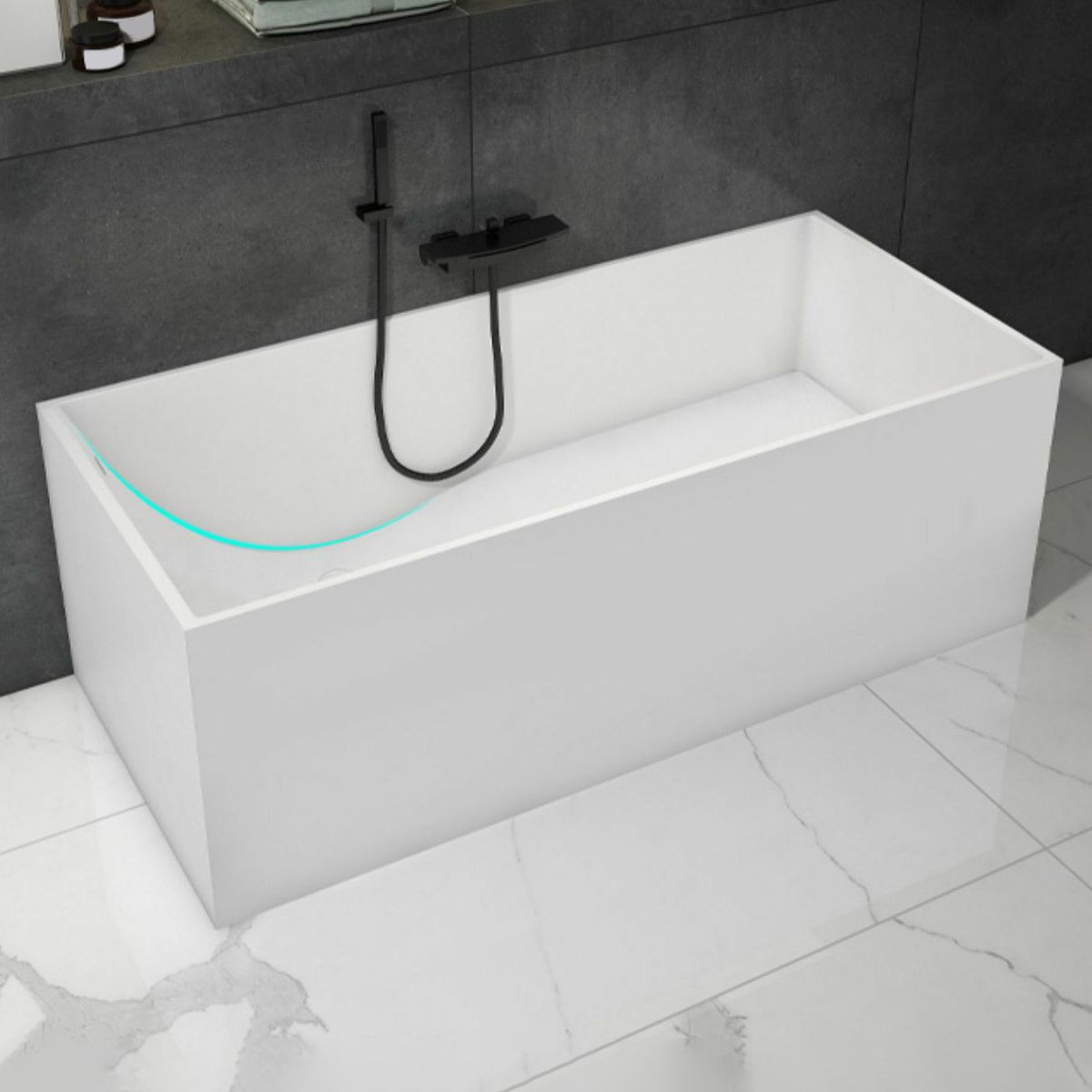 Soaking Rectangular Bathtub Antique Finish Back to Wall Bath Tub Clearhalo 'Bathroom Remodel & Bathroom Fixtures' 'Bathtubs' 'Home Improvement' 'home_improvement' 'home_improvement_bathtubs' 'Showers & Bathtubs' 1200x1200_c006e765-8f11-4b9e-b736-f15bcd774d5f