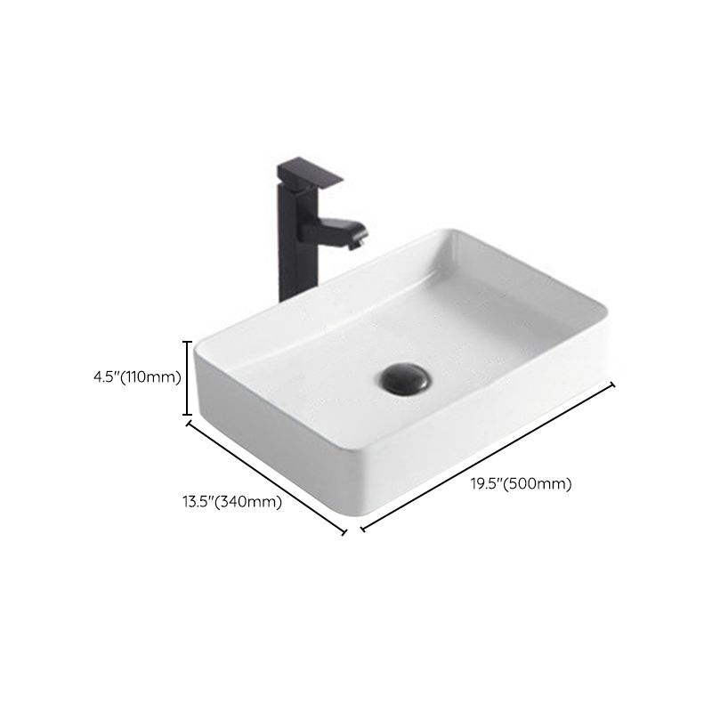 Modern Bathroom Sink Porcelain Rectangular Pop-Up Drain and Drain Assembly Basin Sink Clearhalo 'Bathroom Remodel & Bathroom Fixtures' 'Bathroom Sinks & Faucet Components' 'Bathroom Sinks' 'bathroom_sink' 'Home Improvement' 'home_improvement' 'home_improvement_bathroom_sink' 1200x1200_c0200d7e-aa14-446f-923c-63c189a8f6dc