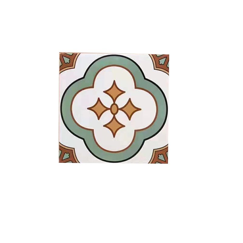 Square 11.81"x11.81" Ceramic Tile Spanish/Moroccan Singular Tile Clearhalo 'Floor Tiles & Wall Tiles' 'floor_tiles_wall_tiles' 'Flooring 'Home Improvement' 'home_improvement' 'home_improvement_floor_tiles_wall_tiles' Walls and Ceiling' 1200x1200_c0513ca7-f549-4406-a860-7cf52e6ea0fe