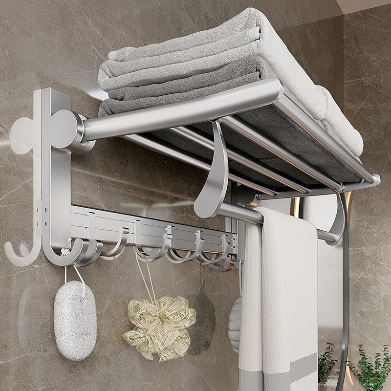 Traditional Bath Shelf Bathroom Accessories Hardware Set Stainless Steel Bathroom Set Clearhalo 'Bathroom Hardware Sets' 'Bathroom Hardware' 'Bathroom Remodel & Bathroom Fixtures' 'bathroom_hardware_sets' 'Home Improvement' 'home_improvement' 'home_improvement_bathroom_hardware_sets' 1200x1200_c0525a00-5b86-4e61-9384-6e316531f49e