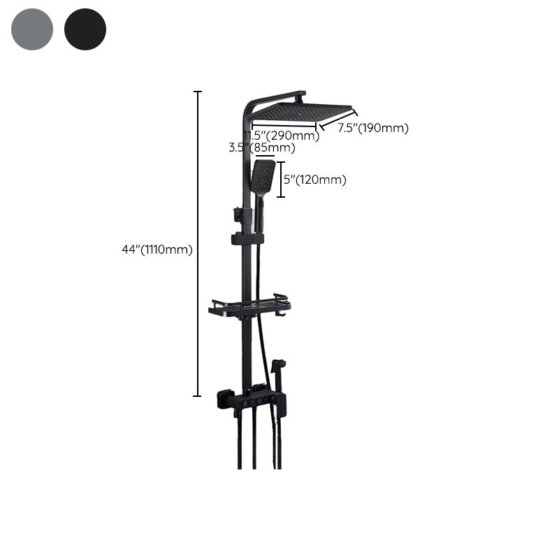 Contemporary Style Shower System Spot Resist Wall Mounted Copper Shower System Clearhalo 'Bathroom Remodel & Bathroom Fixtures' 'Home Improvement' 'home_improvement' 'home_improvement_shower_faucets' 'Shower Faucets & Systems' 'shower_faucets' 'Showers & Bathtubs Plumbing' 'Showers & Bathtubs' 1200x1200_c05bfc66-ecf5-4e4c-82ea-49d1c0efedee