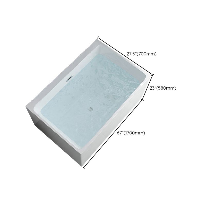 Soaking Rectangular Bathtub Antique Finish Acrylic Back to Wall Bath Tub Clearhalo 'Bathroom Remodel & Bathroom Fixtures' 'Bathtubs' 'Home Improvement' 'home_improvement' 'home_improvement_bathtubs' 'Showers & Bathtubs' 1200x1200_c0698be2-466e-4040-80b9-c44432fb927e