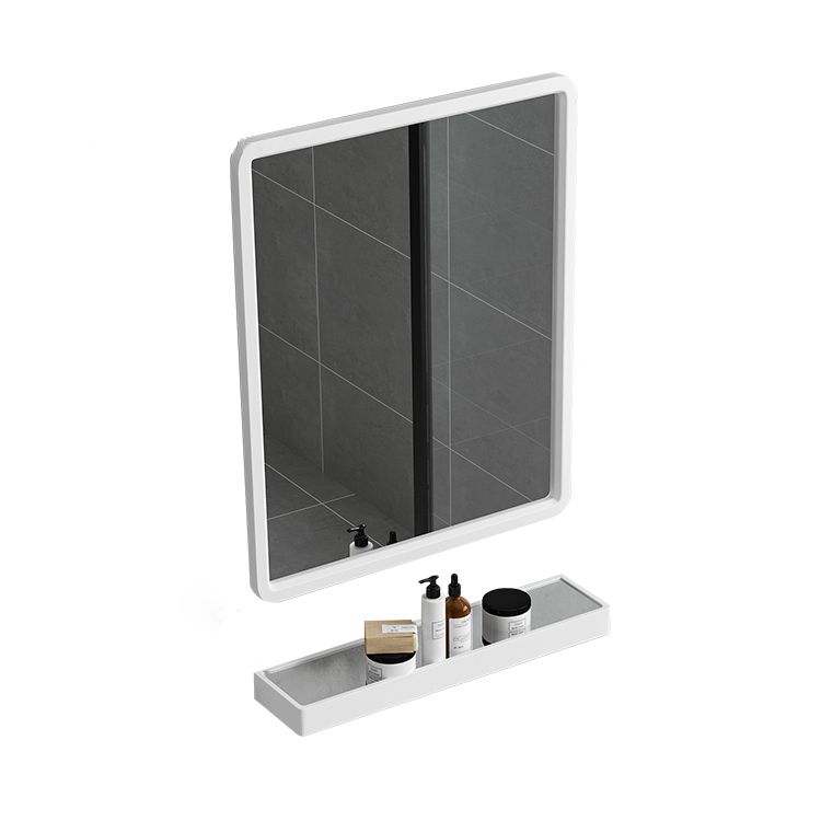 White Bath Vanity Metal Frame Wall Mounted 2 Doors Rectangular Single Sink Mirror Vanity Clearhalo 'Bathroom Remodel & Bathroom Fixtures' 'Bathroom Vanities' 'bathroom_vanities' 'Home Improvement' 'home_improvement' 'home_improvement_bathroom_vanities' 1200x1200_c0969c9e-abb8-4960-887a-f7ef87ac4dc3