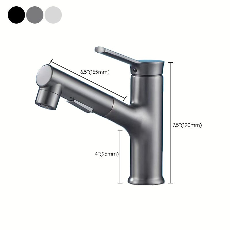 Modern Bathroom Vessel Faucet Brass Lever Handles Swivel Spout Sink Faucet Clearhalo 'Bathroom Remodel & Bathroom Fixtures' 'Bathroom Sink Faucets' 'Bathroom Sinks & Faucet Components' 'bathroom_sink_faucets' 'Home Improvement' 'home_improvement' 'home_improvement_bathroom_sink_faucets' 1200x1200_c0adc948-86a7-4131-909a-62396ec0b565