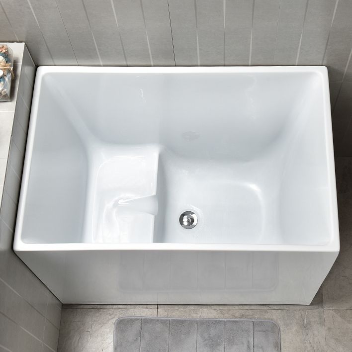 Back to Wall Bathtub Antique Finish Rectangular Soaking Bathtub Clearhalo 'Bathroom Remodel & Bathroom Fixtures' 'Bathtubs' 'Home Improvement' 'home_improvement' 'home_improvement_bathtubs' 'Showers & Bathtubs' 1200x1200_c0c13660-cc61-49a8-bb93-1410b2cc659a