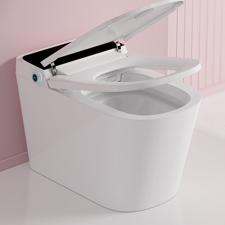 White Smart Toilet Elongated Antimicrobial Floor Standing Bidet Clearhalo 'Bathroom Remodel & Bathroom Fixtures' 'Bidets' 'Home Improvement' 'home_improvement' 'home_improvement_bidets' 'Toilets & Bidets' 1200x1200_c0ca7331-2fe3-4a80-aa53-5571f4e21737