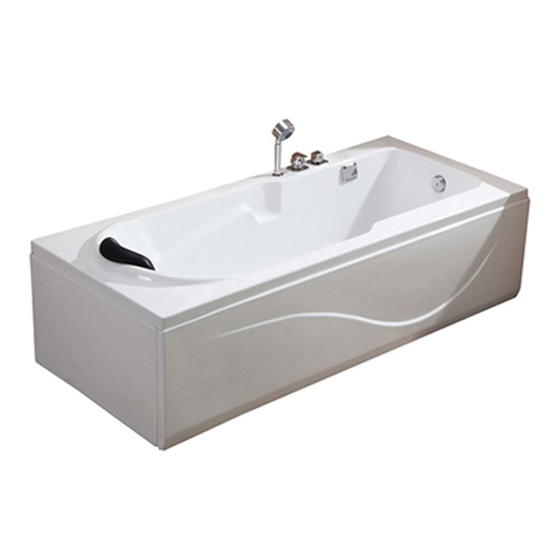 Soaking Bathtub Antique Finish Rectangular Acrylic Back to Wall Bath Tub Clearhalo 'Bathroom Remodel & Bathroom Fixtures' 'Bathtubs' 'Home Improvement' 'home_improvement' 'home_improvement_bathtubs' 'Showers & Bathtubs' 1200x1200_c0e5b81c-9320-4828-93a6-f53b24a35763