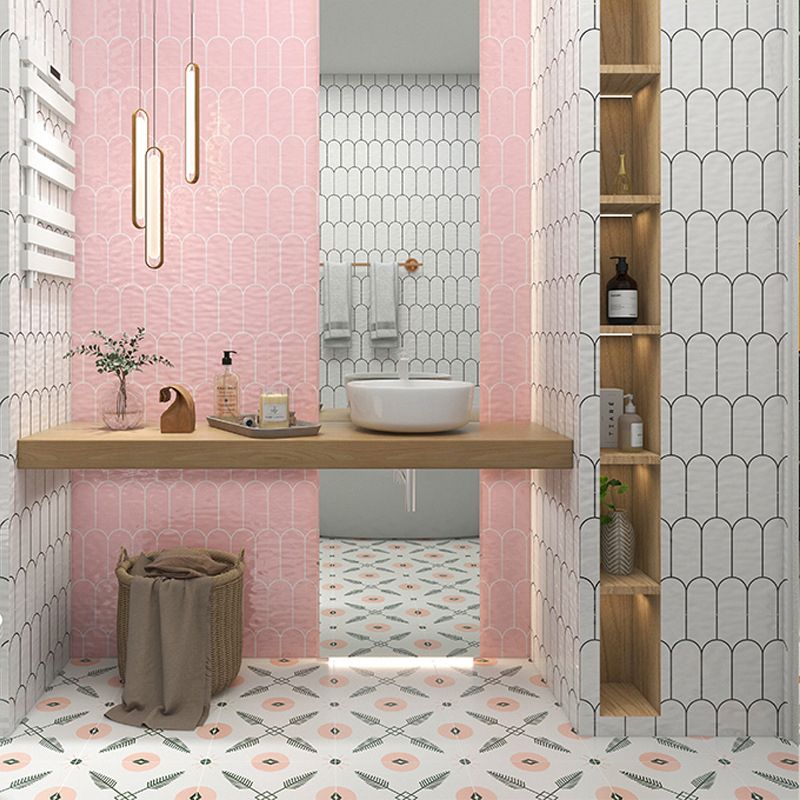 Modern Style Waterproof Wall Tile Geometric Print Straight Edge Rectangle Wall Tile Clearhalo 'Floor Tiles & Wall Tiles' 'floor_tiles_wall_tiles' 'Flooring 'Home Improvement' 'home_improvement' 'home_improvement_floor_tiles_wall_tiles' Walls and Ceiling' 1200x1200_c0fd8664-bd01-450f-8bf2-e7e373a8940b