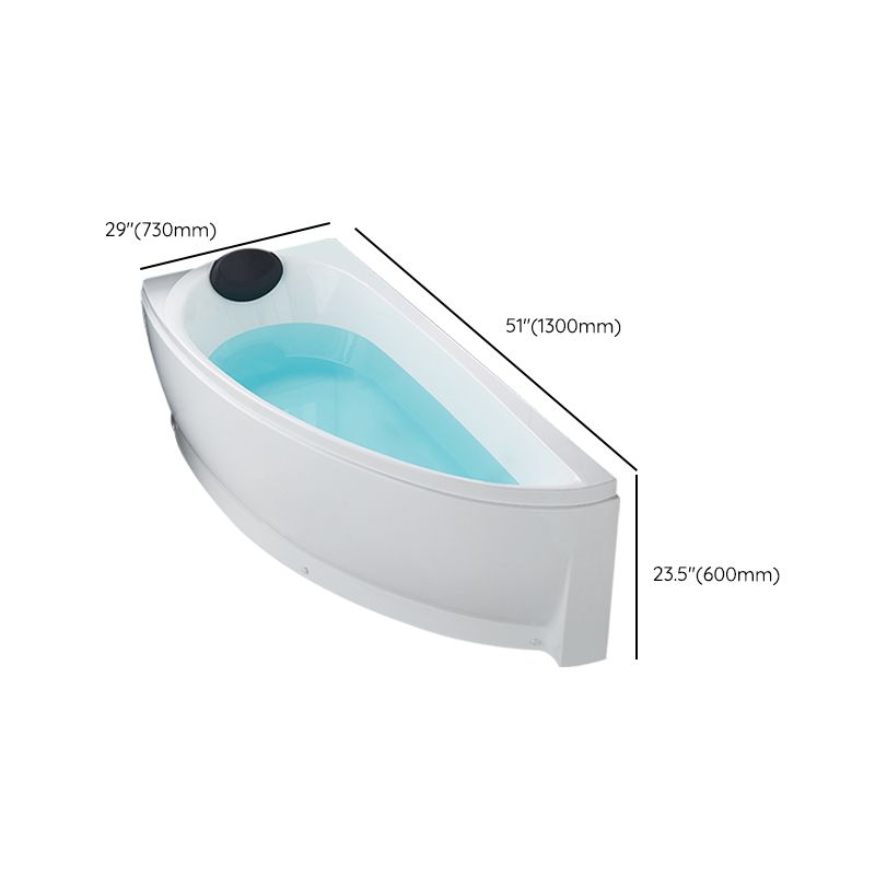 White Drop-in Bathtub Contemporary Corner Back to Wall Acrylic Bathtub Clearhalo 'Bathroom Remodel & Bathroom Fixtures' 'Bathtubs' 'Home Improvement' 'home_improvement' 'home_improvement_bathtubs' 'Showers & Bathtubs' 1200x1200_c1100b5a-131c-48c3-9578-7772962e78cf