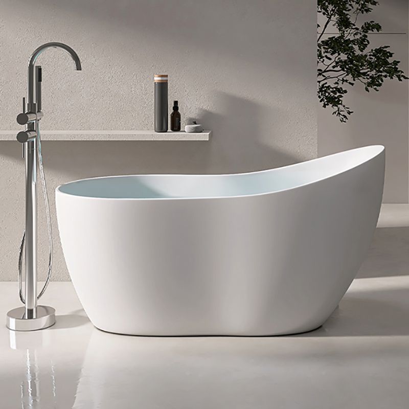 Modern Acrylic White Bathtub Freestanding Soaking Bathtub with Drain Clearhalo 'Bathroom Remodel & Bathroom Fixtures' 'Bathtubs' 'Home Improvement' 'home_improvement' 'home_improvement_bathtubs' 'Showers & Bathtubs' 1200x1200_c12ef468-4388-48f5-a38d-5389911ba140