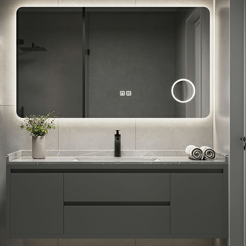 Wall Mount Modern Grey Bath Vanity with Mirror Faucet Sink for Bathroom Clearhalo 'Bathroom Remodel & Bathroom Fixtures' 'Bathroom Vanities' 'bathroom_vanities' 'Home Improvement' 'home_improvement' 'home_improvement_bathroom_vanities' 1200x1200_c141eae2-cb0c-4b7b-9d45-c9d277ac3400