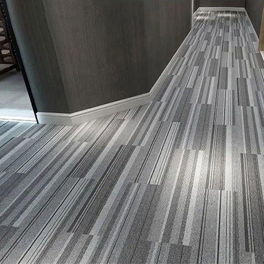 Modern Level Loop Carpet Tiles Stripe Print Interlocking Carpet Floor Tile Clearhalo 'Carpet Tiles & Carpet Squares' 'carpet_tiles_carpet_squares' 'Flooring 'Home Improvement' 'home_improvement' 'home_improvement_carpet_tiles_carpet_squares' Walls and Ceiling' 1200x1200_c161e994-676d-4c3b-9c1f-7aaeb997931f