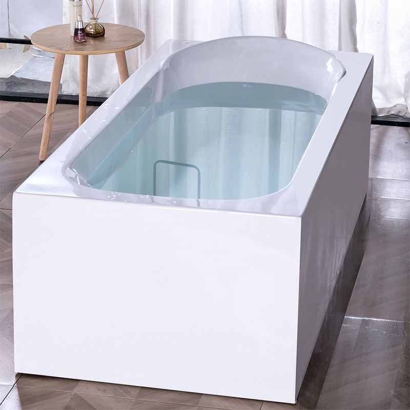 Acrylic Soaking Bathtub Antique Finish Rectangular Back to Wall Bath Clearhalo 'Bathroom Remodel & Bathroom Fixtures' 'Bathtubs' 'Home Improvement' 'home_improvement' 'home_improvement_bathtubs' 'Showers & Bathtubs' 1200x1200_c178ee07-5924-4145-a38a-af66cbac922f