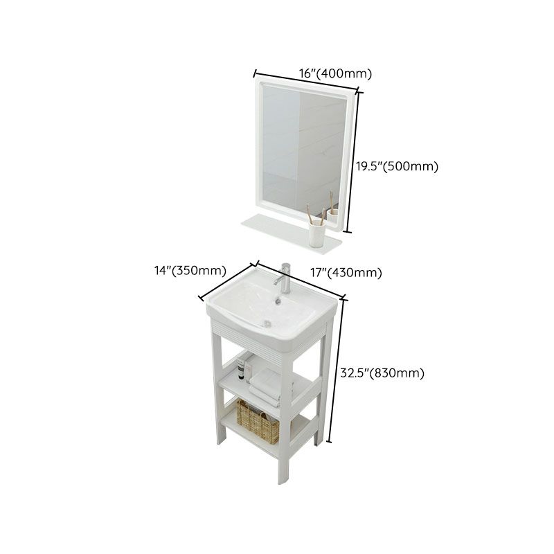 Freestanding Modern Sink Included Bath Vanity in White for Bathroom Clearhalo 'Bathroom Remodel & Bathroom Fixtures' 'Bathroom Vanities' 'bathroom_vanities' 'Home Improvement' 'home_improvement' 'home_improvement_bathroom_vanities' 1200x1200_c1a5d97f-696e-4472-9618-590cffb93e2a