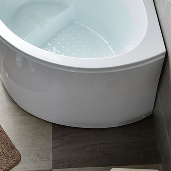 Freestanding Soaking Corner Bathtub Contemporary Acrylic-Fiberglass Bathtub with Seat Clearhalo 'Bathroom Remodel & Bathroom Fixtures' 'Bathtubs' 'Home Improvement' 'home_improvement' 'home_improvement_bathtubs' 'Showers & Bathtubs' 1200x1200_c1f2ad5b-4ce9-4edd-b4a5-c20512dda908