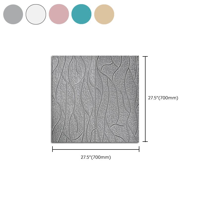 Modern Wall Tile PVC 3D Embossed Peel and Press Waterproof Indoor Wall Panel Clearhalo 'Flooring 'Home Improvement' 'home_improvement' 'home_improvement_wall_paneling' 'Wall Paneling' 'wall_paneling' 'Walls & Ceilings' Walls and Ceiling' 1200x1200_c2175dee-af5d-40d6-b040-be7c3927ff07