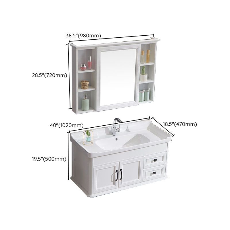 Wall Mount Mirror Included Sink Vanity with Sink for Bathroom Clearhalo 'Bathroom Remodel & Bathroom Fixtures' 'Bathroom Vanities' 'bathroom_vanities' 'Home Improvement' 'home_improvement' 'home_improvement_bathroom_vanities' 1200x1200_c217c2c0-1748-4941-a601-f6868aa08495
