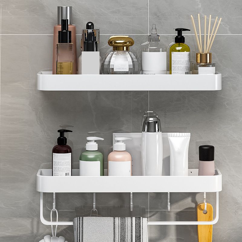 Contemporary Bathroom Accessory Set Metal Bath Shelf in White Clearhalo 'Bathroom Hardware Sets' 'Bathroom Hardware' 'Bathroom Remodel & Bathroom Fixtures' 'bathroom_hardware_sets' 'Home Improvement' 'home_improvement' 'home_improvement_bathroom_hardware_sets' 1200x1200_c2497604-e5a9-43d9-8977-876027001cec