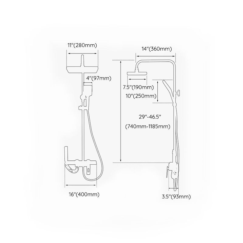 Modern Shower Faucet Adjustable Spray Pattern Shower Head Combo Clearhalo 'Bathroom Remodel & Bathroom Fixtures' 'Home Improvement' 'home_improvement' 'home_improvement_shower_faucets' 'Shower Faucets & Systems' 'shower_faucets' 'Showers & Bathtubs Plumbing' 'Showers & Bathtubs' 1200x1200_c29279de-a0e8-45b4-9be6-e2de720611c8