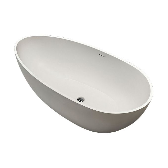 Modern Stone Freestanding Bathtub White Soaking Bathtub for Bathroom Clearhalo 'Bathroom Remodel & Bathroom Fixtures' 'Bathtubs' 'Home Improvement' 'home_improvement' 'home_improvement_bathtubs' 'Showers & Bathtubs' 1200x1200_c2d163fa-e224-4d64-b3cb-7a83e96b736e