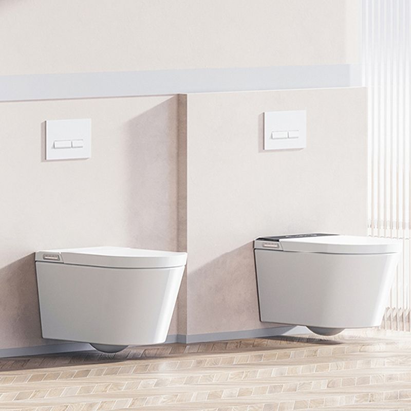White Wall Hung Toilet Set Elongated Temperature Control Smart Bidet Clearhalo 'Bathroom Remodel & Bathroom Fixtures' 'Bidets' 'Home Improvement' 'home_improvement' 'home_improvement_bidets' 'Toilets & Bidets' 1200x1200_c316513c-d56f-49ea-a4d9-6e83adda5b75
