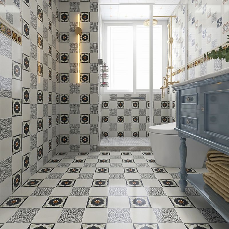 Square Ceramic Matte Straight Edge Singular Tile Vintage Bathroom Floor Clearhalo 'Floor Tiles & Wall Tiles' 'floor_tiles_wall_tiles' 'Flooring 'Home Improvement' 'home_improvement' 'home_improvement_floor_tiles_wall_tiles' Walls and Ceiling' 1200x1200_c34d8990-1753-4668-9614-bf1e7b49c7b3