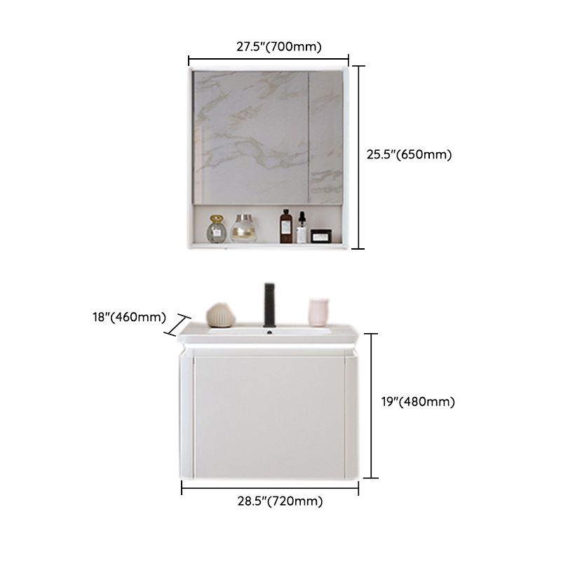 Sink Included Wall Mount Sink Vanity with Mirror Faucet for Bathroom Clearhalo 'Bathroom Remodel & Bathroom Fixtures' 'Bathroom Vanities' 'bathroom_vanities' 'Home Improvement' 'home_improvement' 'home_improvement_bathroom_vanities' 1200x1200_c34f988c-6b53-4016-89a9-410c5f0bb6b3