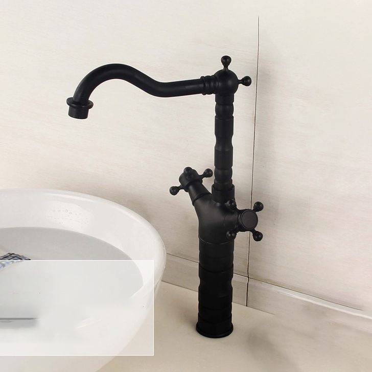 Glam Centerset Faucet 1 Hole Sink Faucet with 2 Cross Handles Clearhalo 'bathroom_sink_faucets' 'Conjunta de Baño y Conjunta de Grifo' 'Coronamiento de Baño y Dispositivo de Baño' 'Grifo del lavabo del baño' 'Hogar' 'home_improvement' 'home_improvement_bathroom_sink_faucets' 'Mejoras para el hogar' 1200x1200_c3593163-9f05-4ed6-8633-40d87d3f28ed