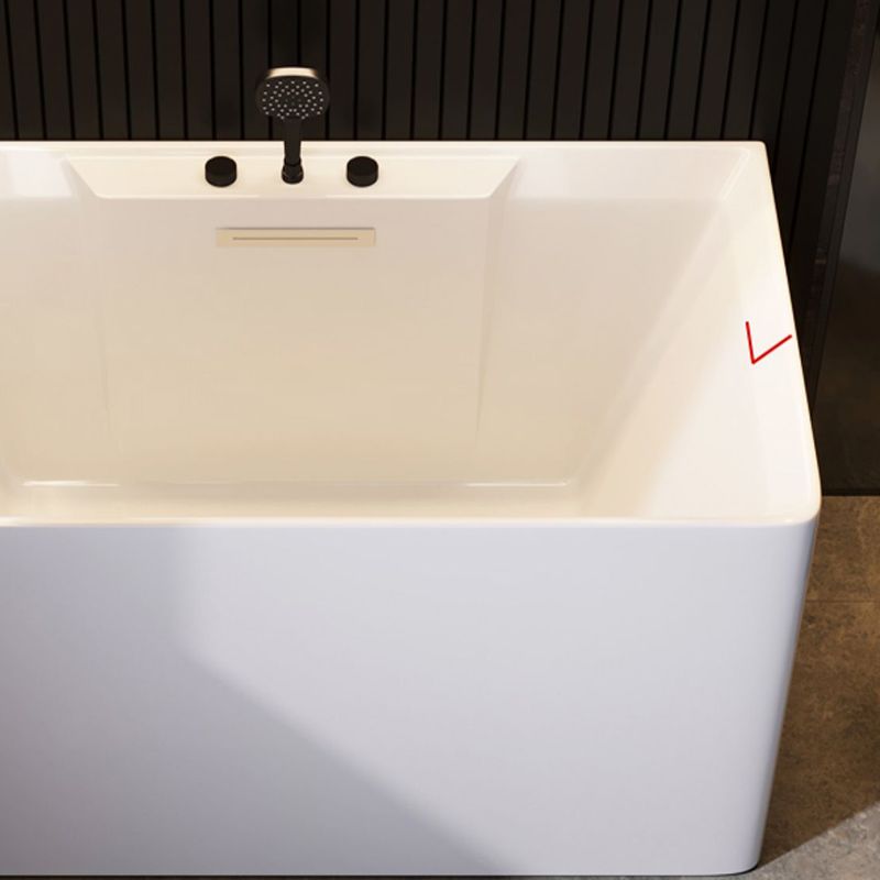 Contemporary Whirlpool / Soaking Bathtub Acrylic Rectangle Back to Wall Bathtub Clearhalo 'Bathroom Remodel & Bathroom Fixtures' 'Bathtubs' 'Home Improvement' 'home_improvement' 'home_improvement_bathtubs' 'Showers & Bathtubs' 1200x1200_c36f417c-7594-4f45-a289-55c3d00376d1