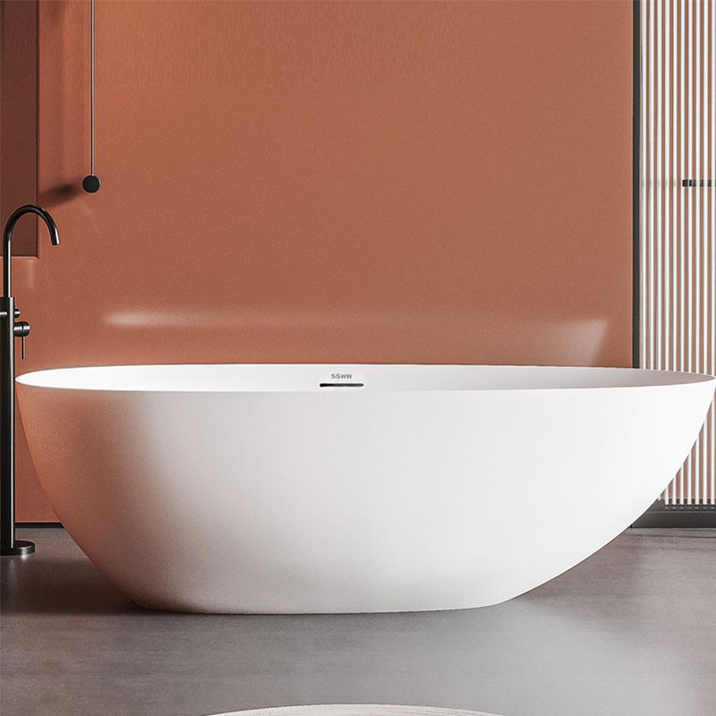 Soaking Stone Bathtub Antique Finish Oval Back to Wall Bath Tub Clearhalo 'Bathroom Remodel & Bathroom Fixtures' 'Bathtubs' 'Home Improvement' 'home_improvement' 'home_improvement_bathtubs' 'Showers & Bathtubs' 1200x1200_c396e20e-a7e5-4af1-abd3-cec12506b75a