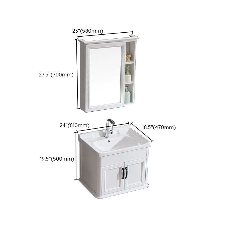 Wall Mount Mirror Included Sink Vanity with Sink for Bathroom Clearhalo 'Bathroom Remodel & Bathroom Fixtures' 'Bathroom Vanities' 'bathroom_vanities' 'Home Improvement' 'home_improvement' 'home_improvement_bathroom_vanities' 1200x1200_c3dc3067-6f9e-4386-b158-406f42dc2cd2