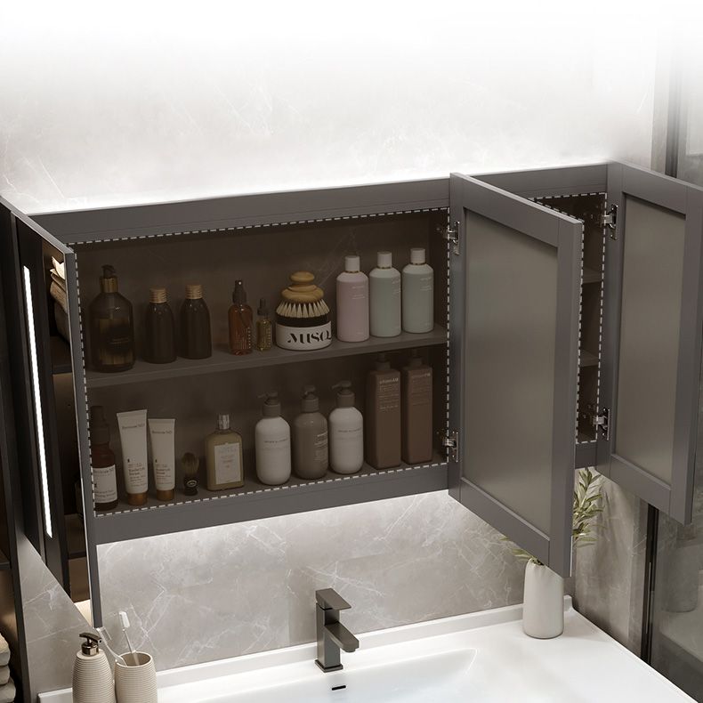 Wall Mount Modern Bathroom Vanity Set with Faucet Mirror Sink Clearhalo 'Bathroom Remodel & Bathroom Fixtures' 'Bathroom Vanities' 'bathroom_vanities' 'Home Improvement' 'home_improvement' 'home_improvement_bathroom_vanities' 1200x1200_c3e008fa-733d-49d1-bbe1-361eed6e0e35