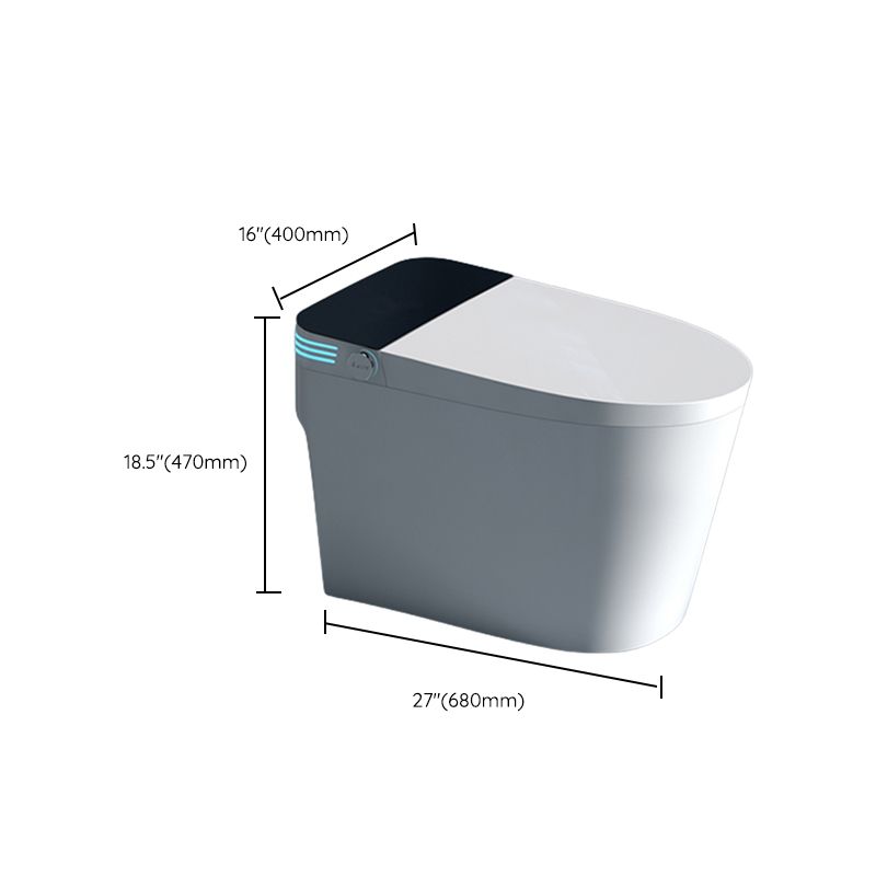 Foot Sensor Contemporary 18.5" Tall Ceramic Elongated Floor Standing Bidet Clearhalo 'Bathroom Remodel & Bathroom Fixtures' 'Bidets' 'Home Improvement' 'home_improvement' 'home_improvement_bidets' 'Toilets & Bidets' 1200x1200_c3eddfcb-c01e-463a-a446-593d64abb672