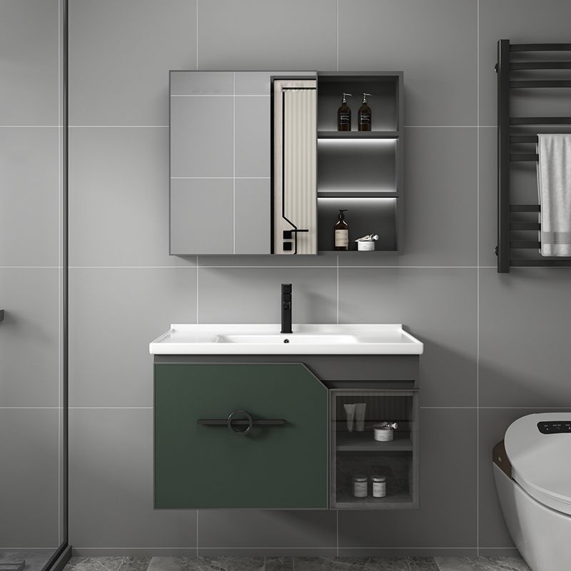 Modern Single Sink Vanity Metal Base Rectangular Wall Mount Vanity Set Clearhalo 'Bathroom Remodel & Bathroom Fixtures' 'Bathroom Vanities' 'bathroom_vanities' 'Home Improvement' 'home_improvement' 'home_improvement_bathroom_vanities' 1200x1200_c433ab0e-0bd4-48b1-819f-ee96d114be8c