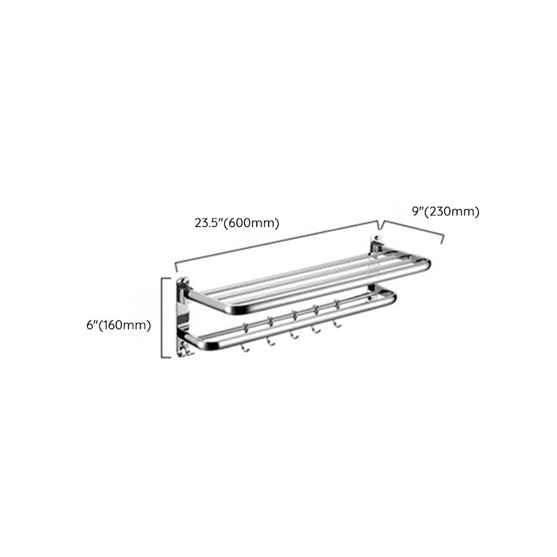 Modern Stainless Steel Bath Shelf Paper Holder Bathroom Accessory Kit Clearhalo 'Bathroom Hardware Sets' 'Bathroom Hardware' 'Bathroom Remodel & Bathroom Fixtures' 'bathroom_hardware_sets' 'Home Improvement' 'home_improvement' 'home_improvement_bathroom_hardware_sets' 1200x1200_c4603a90-13fe-4138-836c-fa46d1a250be