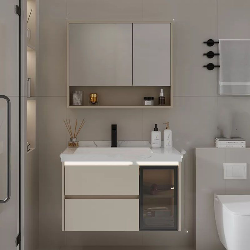 Wall Mounted Standard White Wood Modern Open Console with Sink Set Clearhalo 'Bathroom Remodel & Bathroom Fixtures' 'Bathroom Vanities' 'bathroom_vanities' 'Home Improvement' 'home_improvement' 'home_improvement_bathroom_vanities' 1200x1200_c4673c48-ead0-4bc1-aa30-499e30cf33b8