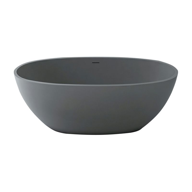 Modern Soaking Freestanding Bath Tub Stone Oval Bathtub with Overflow Trim Clearhalo 'Bathroom Remodel & Bathroom Fixtures' 'Bathtubs' 'Home Improvement' 'home_improvement' 'home_improvement_bathtubs' 'Showers & Bathtubs' 1200x1200_c4787dae-5552-4d0b-9f39-b13751c6aaee