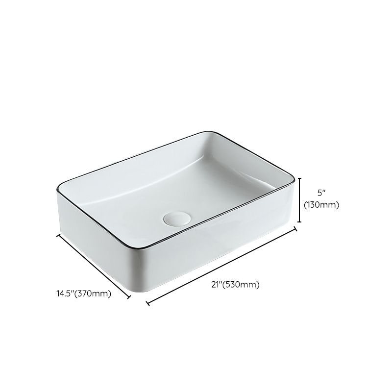 Modern Bathroom Sink Pop-Up Drain Porcelain Rectangular Vessel Sink Clearhalo 'Bathroom Remodel & Bathroom Fixtures' 'Bathroom Sinks & Faucet Components' 'Bathroom Sinks' 'bathroom_sink' 'Home Improvement' 'home_improvement' 'home_improvement_bathroom_sink' 1200x1200_c47b7adc-f33f-4545-8845-eefac6fc9793