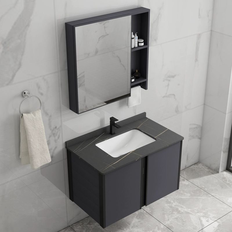 Wall Mount Modern Single-Sink Open Console with Sink Set with Soft Close Door Clearhalo 'Bathroom Remodel & Bathroom Fixtures' 'Bathroom Vanities' 'bathroom_vanities' 'Home Improvement' 'home_improvement' 'home_improvement_bathroom_vanities' 1200x1200_c482ce9b-b446-4792-b2d1-548da52e982d