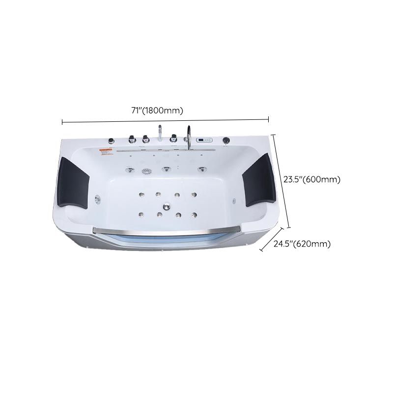 Bathroom Modern Acrylic Bath Tub Back to Wall Center Drain Tub Clearhalo 'Bathroom Remodel & Bathroom Fixtures' 'Bathtubs' 'Home Improvement' 'home_improvement' 'home_improvement_bathtubs' 'Showers & Bathtubs' 1200x1200_c49c70fd-3596-4cd8-bd90-04dcb2b29bb8