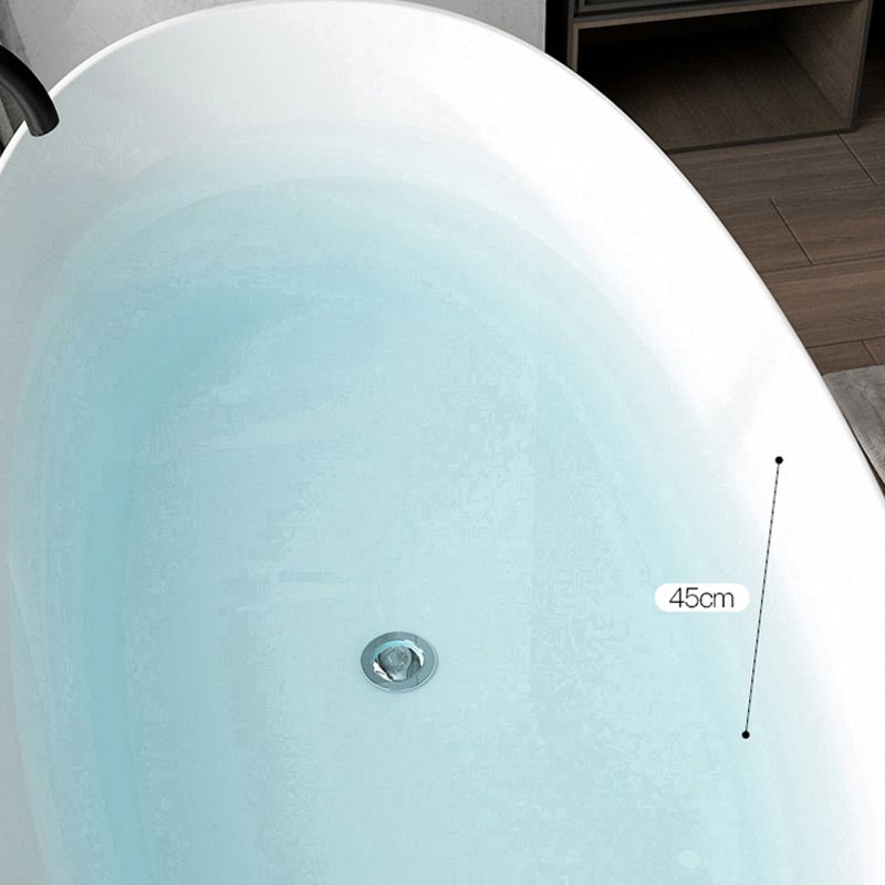 Soaking Oval Freestanding Bathtub Modern Acrylic Bathtub with Overflow Trim Clearhalo 'Bathroom Remodel & Bathroom Fixtures' 'Bathtubs' 'Home Improvement' 'home_improvement' 'home_improvement_bathtubs' 'Showers & Bathtubs' 1200x1200_c4be1770-3ebd-40ee-9477-b9c47c14b408