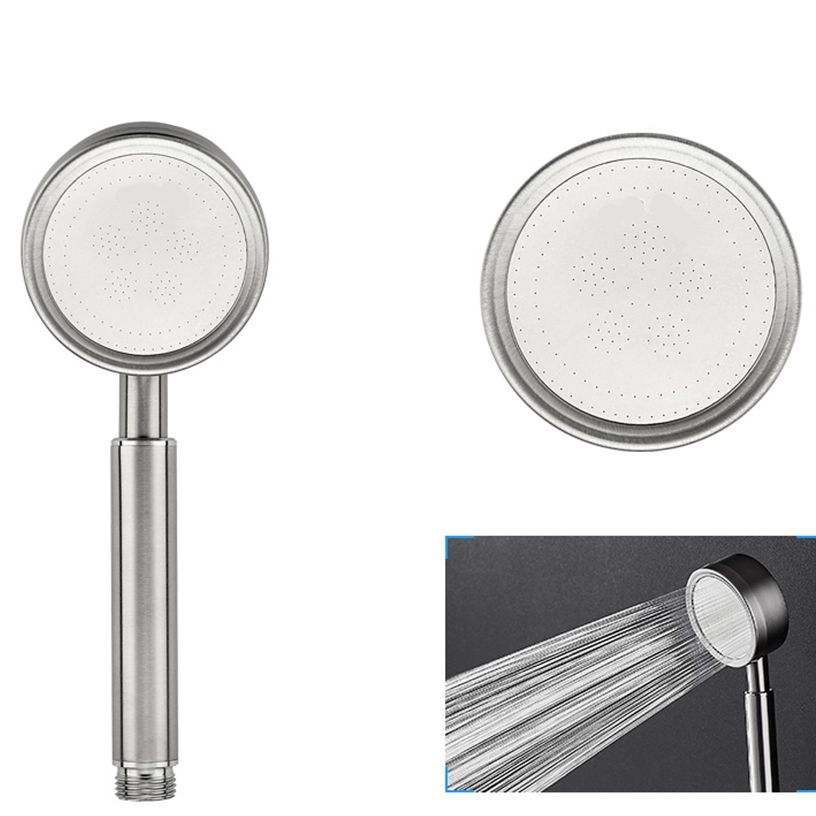 Round Hand Shower Water Efficient Stainless Steel Showerhead Clearhalo 'Bathroom Remodel & Bathroom Fixtures' 'Home Improvement' 'home_improvement' 'home_improvement_shower_heads' 'Shower Heads' 'shower_heads' 'Showers & Bathtubs Plumbing' 'Showers & Bathtubs' 1200x1200_c4bfdc7b-4493-4f7b-ae20-34bf6c737dfb
