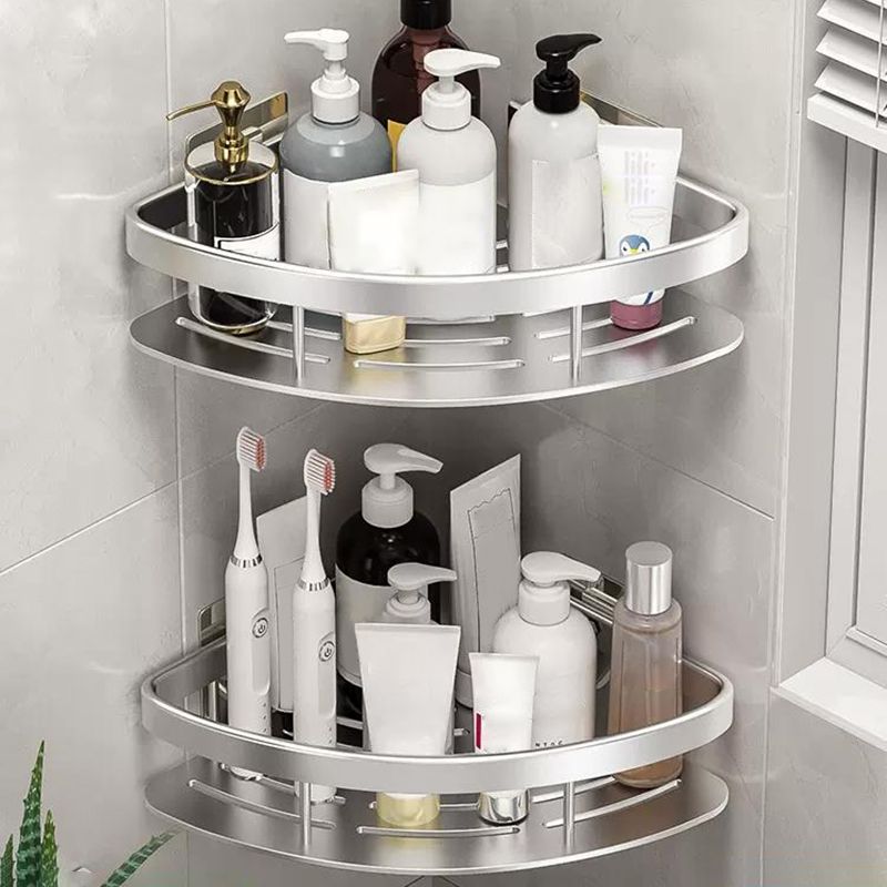 Minimalism Bathroom Hardware Set Silver Bath Shelf Bath Hardware Set Clearhalo 'Bathroom Hardware Sets' 'Bathroom Hardware' 'Bathroom Remodel & Bathroom Fixtures' 'bathroom_hardware_sets' 'Home Improvement' 'home_improvement' 'home_improvement_bathroom_hardware_sets' 1200x1200_c4c85b7a-f678-4e78-a12e-b793b1dfa902