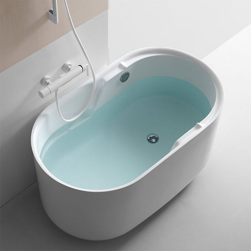 Modern Acrylic Bathtub Freestanding Soaking Tub , 27.56-inch Wide Clearhalo 'Bathroom Remodel & Bathroom Fixtures' 'Bathtubs' 'Home Improvement' 'home_improvement' 'home_improvement_bathtubs' 'Showers & Bathtubs' 1200x1200_c4d2f21f-eae9-4d92-b6bb-40678ad08f06