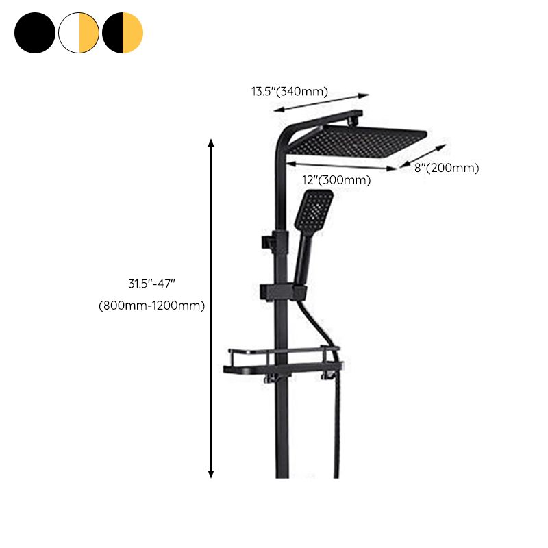 Modern Style Shower System Wall Mounted Spot Resist Shower System with Hand Shower Clearhalo 'Bathroom Remodel & Bathroom Fixtures' 'Home Improvement' 'home_improvement' 'home_improvement_shower_faucets' 'Shower Faucets & Systems' 'shower_faucets' 'Showers & Bathtubs Plumbing' 'Showers & Bathtubs' 1200x1200_c4e40b8f-657c-4321-9884-9741e74f0fed